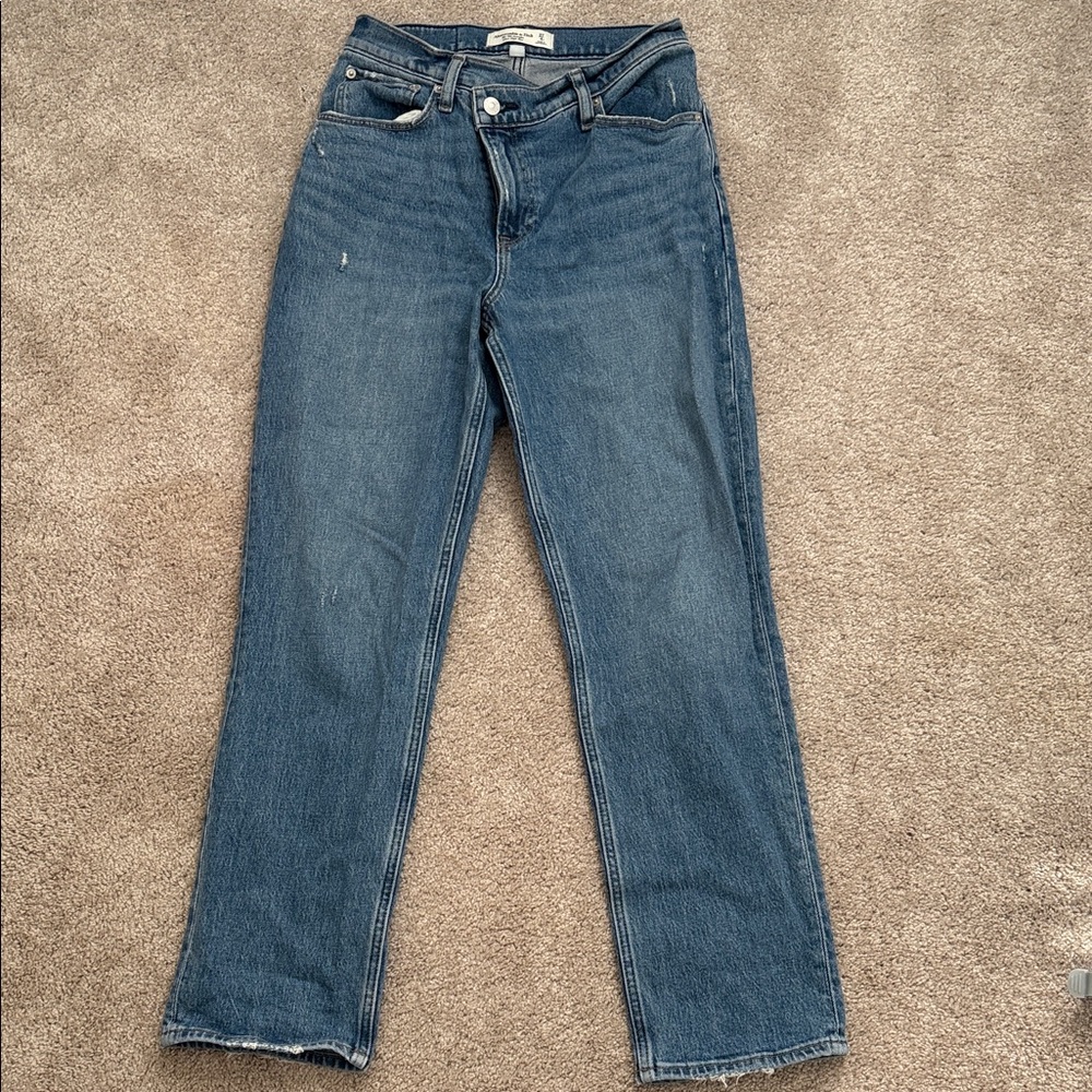 Abercrombie & Fitch Curve Love 90s straight Ultra high Rise